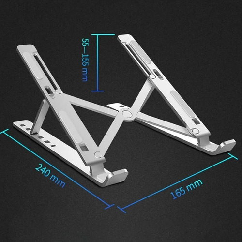Aluminio Soporte Laptop Stand Escritorio Cama Enfriador