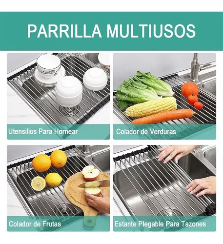 Doblez Estante Escurridor Para Trastes Cocina De 45x33 Cm