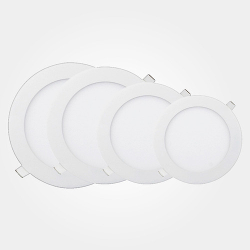 Imagen 2 de 10 de Plafon Led Redondo 6w Panel Embutir Base Luz Fria O Calida