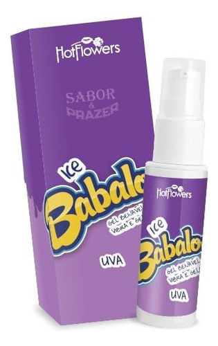 Gel Lubrificante Comestível Beijável Vibra Gela Babaloo Uva
