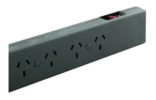 Imagen 1 de 7 de Zapatilla Tomacorriente Superficie 4 Módulos Sin Cable Gris