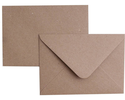 50 Sobres De Papel Kraft De 150g 22x36cm / Oficio Lisa