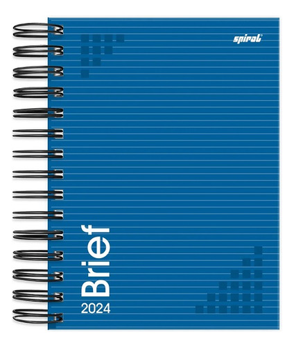 Agenda 2024 Mini Brief Azul Capa Dura 11,7x16,4cm