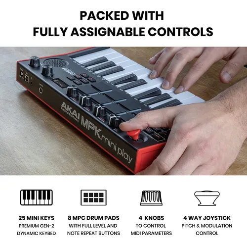 Akai Mpk Mini Play Mk3 Profesional - Controlador De Teclado