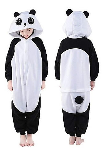 Imagen 3 de 3 de Pijama Kigurumi Polar Oso Panda Para Niños Y Niñas