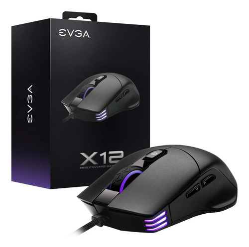 Evga X12 Mouse Para Juegos, 8k, Con Cable, Negro, Personali.