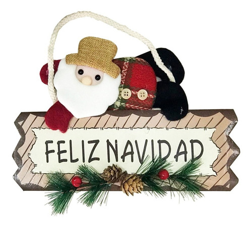 Cartel Feliz Navidad Colgante Adorno Navideño Decoración 