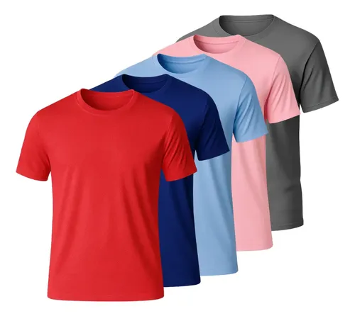 Skclothing Kit 5 Camisa Camisetas Básica Masculina Dry Fit Tradicional