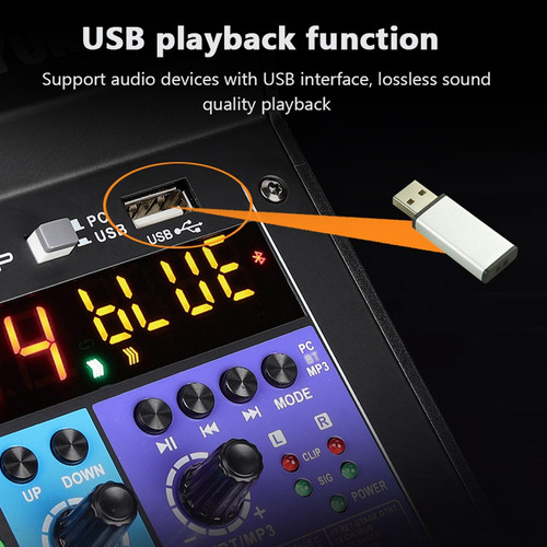 Aa Consola De Audio A6 6ch Protable Mini Mezclador Con