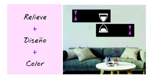 Imagen 3 de 5 de Cuadros Living Modernos Diseños 3d Dípticos Minimalistas