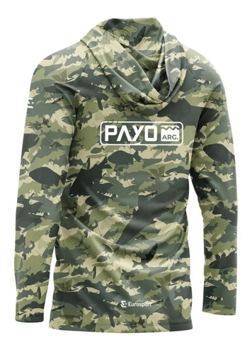 Remera Payo Camuflada Secado Rapido Manga Larga C/capucha Uv