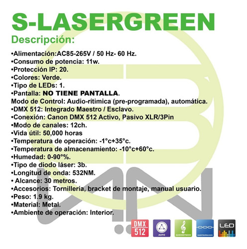 Luces láser para escenarios Schalter