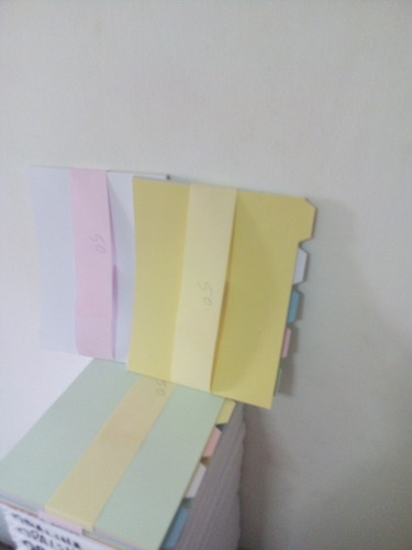 Imagen 2 de 5 de Separadores De Carpetas Tamaño Carta 5 Div. Colores Surtidos