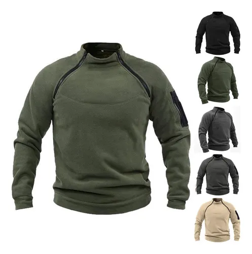comprar Suéter Táctico De Lana Térmica Para Hombres Suéter Sólido