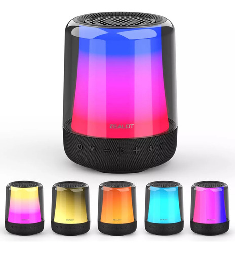 Q Zealot S66 Altavoz Bluetooth Portátil - 11 Colores De Luz