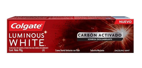 Crema Dental Colgate Luminous White Charcoal 90gr