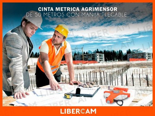 Imagen 9 de 10 de Cinta Metrica Agrimensor 50 Metros Flexible Plegables Manija
