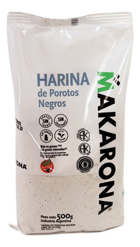 Harina De Poroto Negro Libre De Gluten Makarona X 500g