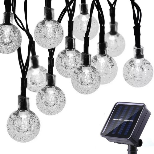 Tira De 100 Luces Led Solares Para Jardines, Exteriores