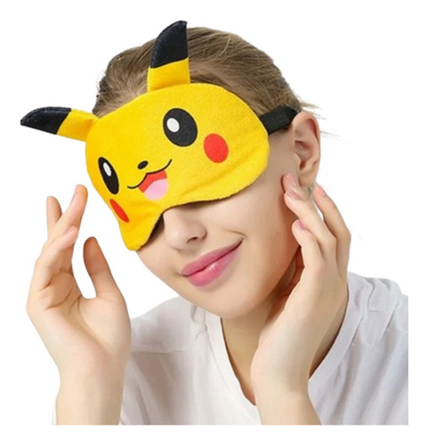 Antifaz De Dormir Pikachu Modelo Pokémon Ajustable