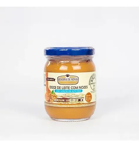 Doce De Leite Com Nozes Zero Açúcar Reserva De Minas 210g