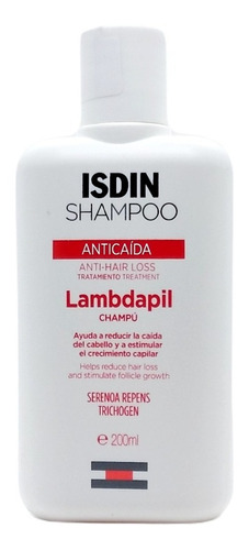 Imagen 1 de 3 de Shampoo Anticaída Y Crecimiento Isdin Lambapil 200ml