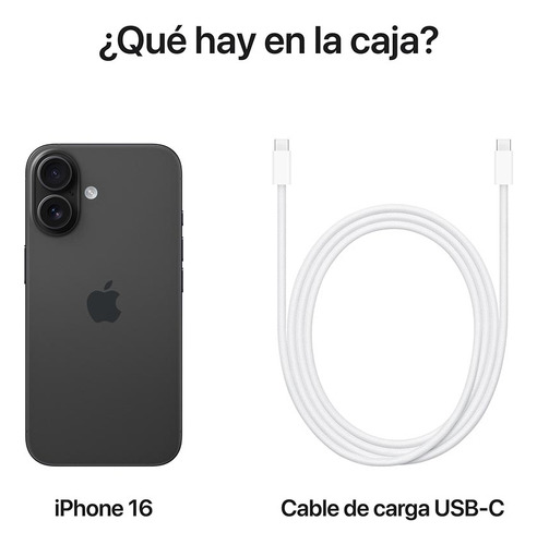 Apple iPhone 16 (128 GB) - Negro