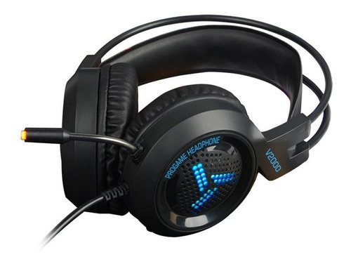 Imagen 2 de 6 de Diadema Gamer V2000 Rgb Súper Bajos