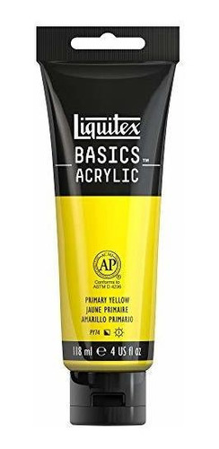 Pintura Acrílica Liquitex Basics, Tubo De 4 Oz, Amarillo Pri