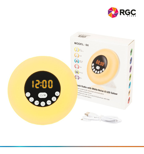 Imagen 2 de 10 de Radio Reloj Despertador Alarma Snooze Parlante Luces Led Usb