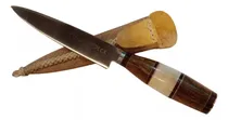Comprar Cuchillo Artesanal  14 Cm Acero Con Vaina Hueso Madera