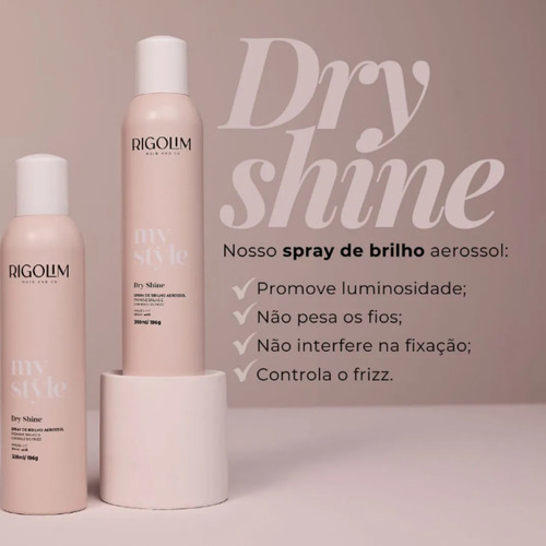 Dry Shine Spray De Brilho Capilar 300ml - Leticia Rigolim
