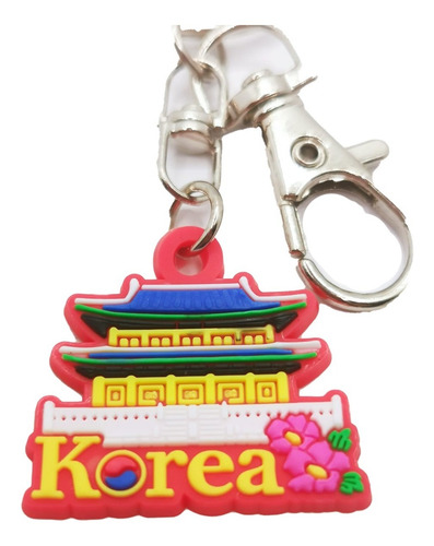 Artesanía Coreana Llavero Korea Lugares Silicón 3 Piezas.