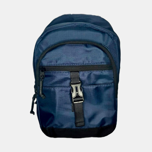 Mochila Bandolera Morral Urbana Mujer Color Azul Oscuro Diseño De La Tela Liso