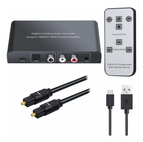 Convertidor Audio Digital Dac Spdif Coaxial Toslink Rca