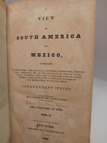 View Of South America & Mexico.(john Milton Niles)