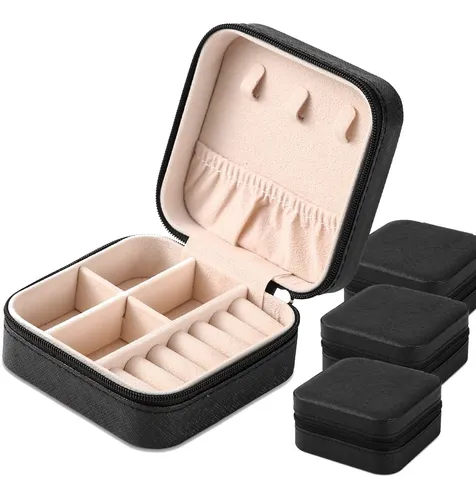 comprar Mini Caja Joyeria Portatil Viaje Cuero Organizador Anillo 4