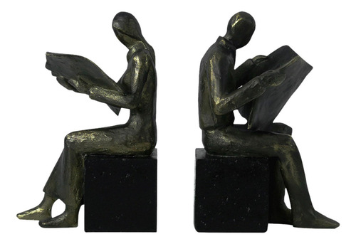 2 Piezas Libro Del Lector Termina De La Oficina Escultura
