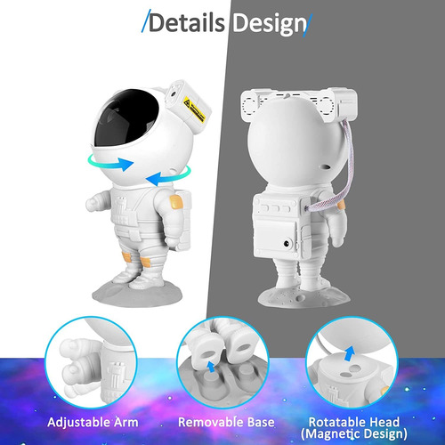 Proyector De Astronauta Luz Nocturna Lámpara De Proyector De