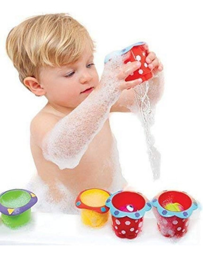 Juguete Baño Bebé: Vasos Apilables Y Diversión