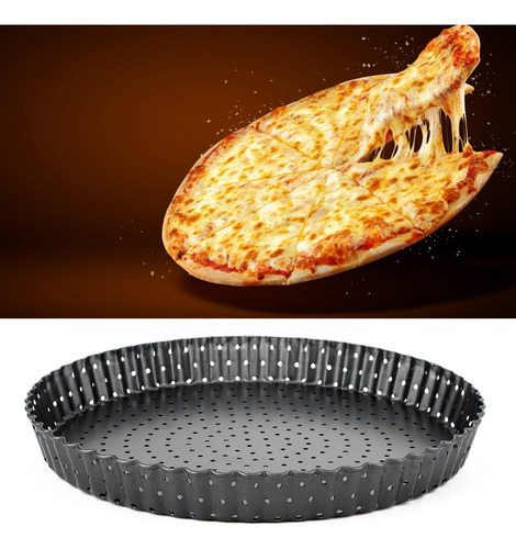Molde Para Pizza Grande (9 Pulgadas), Grueso, Antiadherente,