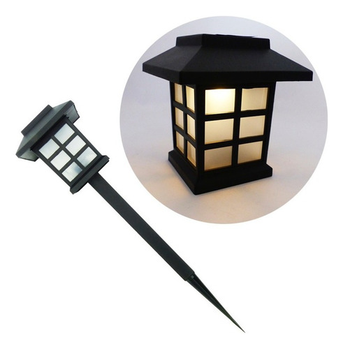 X2 Lamparas Solares Antorchas Led Estilo Oriental - Exterior