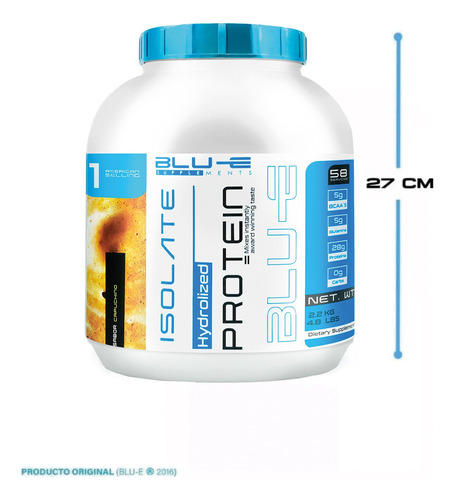 Proteína Whey Hidrolizada Isolate Blu-e 2.2kg Varios Sabores Capuchino
