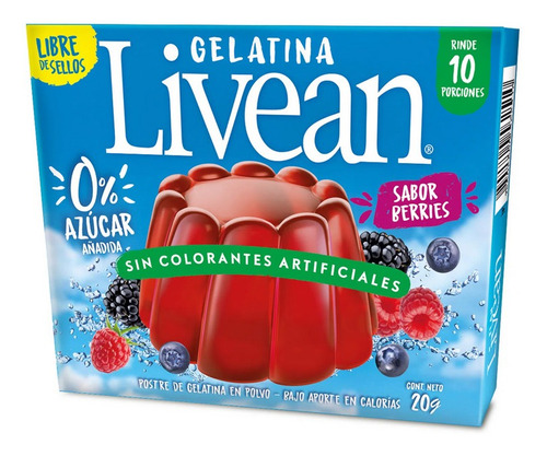 Gelatina Livean 20 Gr Berrys (10uni) Super