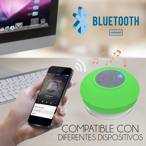 Bocina Bluetooth Regadera Contra Agua Llamadas Recargable
