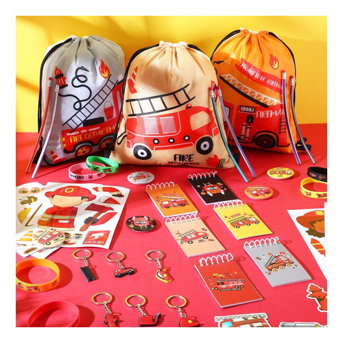 144 Pcs Firefighter Party Party Suministros De Fiesta Con De