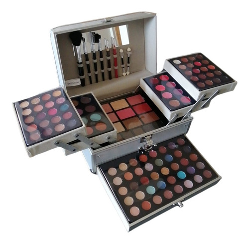 Set Maquillaje Paleta De Sombra Ojos Ceja Polvo Y Rubor