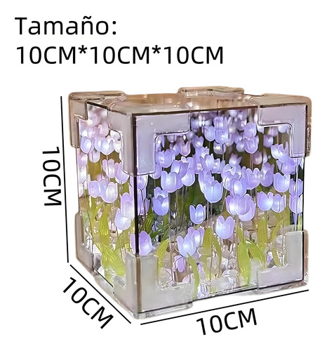 Diy Espejo Led Cube Tulipanes Lamparas Led Lamparas De Noche