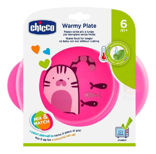 Plato cálido Gatinho Rosa Prato Termico Chicco de más de 6 m