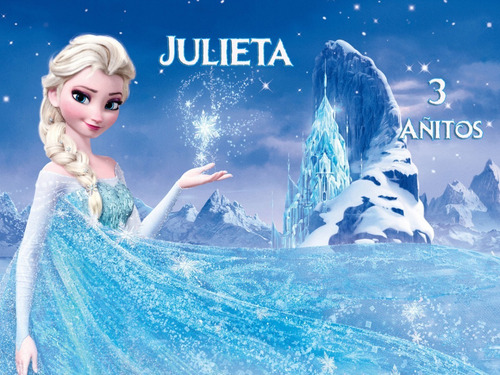 Imagen 5 de 6 de Banner Frozen Gigantografia Fondo Mesa Dulce Candy Bar